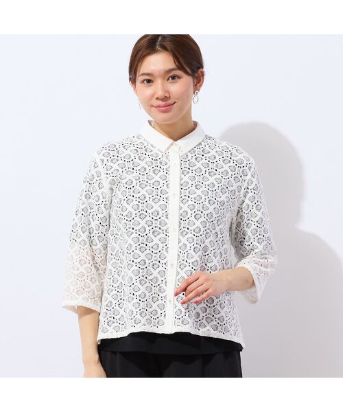 LOBJIE / ロブジェ シャツ・ブラウス | 【洗える】ラッセルレースシャツ | 詳細2