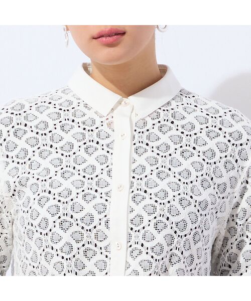 LOBJIE / ロブジェ シャツ・ブラウス | 【洗える】ラッセルレースシャツ | 詳細3