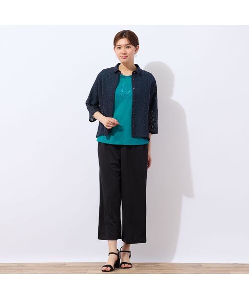 LOBJIE / ロブジェ シャツ・ブラウス | 【洗える】ラッセルレースシャツ | 詳細14