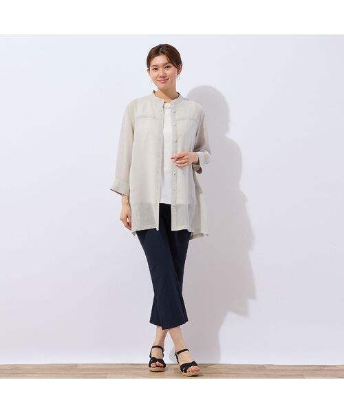 LOBJIE / ロブジェ ショート・ハーフ・半端丈パンツ | 【洗える・接触冷感・S~LLサイズ】クロップドブーツカットパンツ | 詳細6