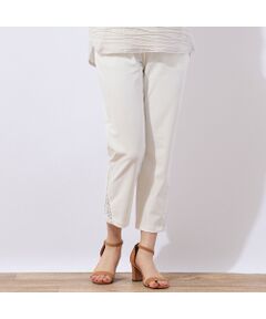 LOBJIE / ロブジェ ショート・ハーフ・半端丈パンツ | 【洗える・接触冷感・日本製・S～LLサイズ】裾レースクロップドパンツ