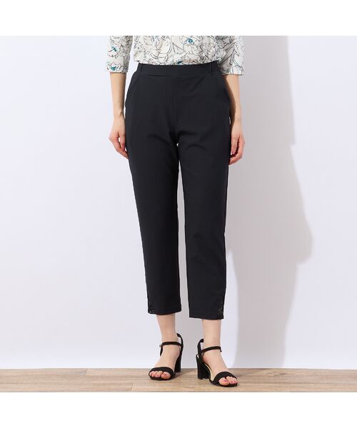 LOBJIE / ロブジェ ショート・ハーフ・半端丈パンツ | 【洗える・接触冷感・日本製・S~LLサイズ】裾レースクロップドパンツ | 詳細7