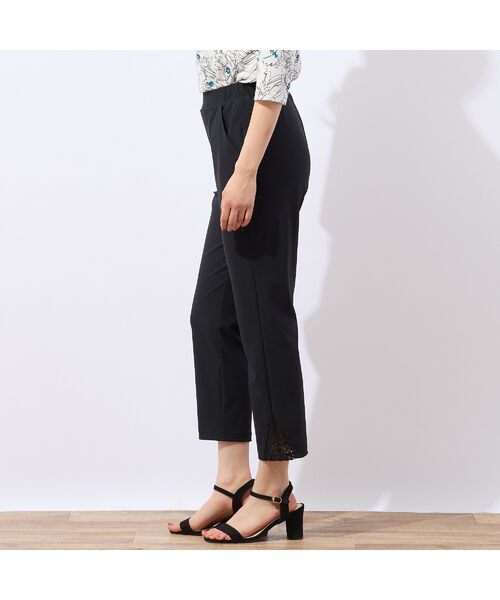 LOBJIE / ロブジェ ショート・ハーフ・半端丈パンツ | 【洗える・接触冷感・日本製・S~LLサイズ】裾レースクロップドパンツ | 詳細8