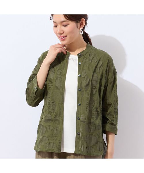 LOBJIE / ロブジェ タンクトップ | 【洗える・日本製・綿100%】襟ぐり刺繍コットンタンクトップ | 詳細4