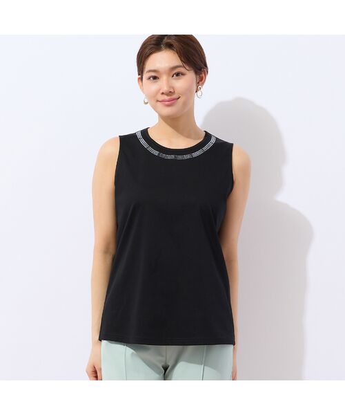 【新品未使用】ガルニエ　二枚衿スタンドジップアップカットソー 楽天市場】カップ付き2WAYワンショルタンクトップ [C4824