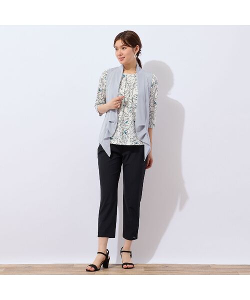 LOBJIE / ロブジェ カットソー | 【洗える・日本製】ラインフラワーTシャツ | 詳細5