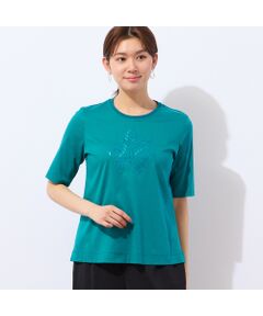 LOBJIE / ロブジェ カットソー | 【洗える・日本製】花文字刺繍Tシャツ