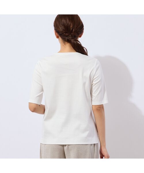 LOBJIE / ロブジェ カットソー | 【洗える・日本製】花文字刺繍Tシャツ | 詳細1