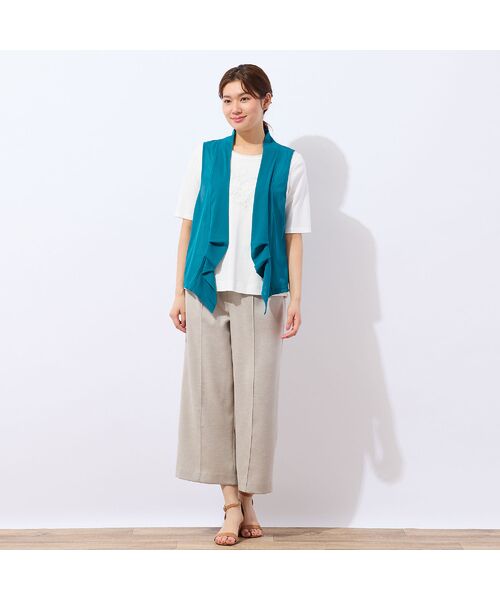 LOBJIE / ロブジェ カットソー | 【洗える・日本製】花文字刺繍Tシャツ | 詳細6