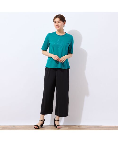 LOBJIE / ロブジェ カットソー | 【洗える・日本製】花文字刺繍Tシャツ | 詳細14