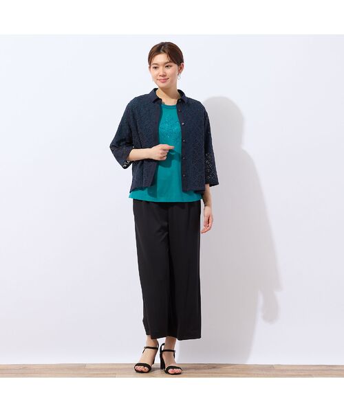 LOBJIE / ロブジェ カットソー | 【洗える・日本製】花文字刺繍Tシャツ | 詳細16