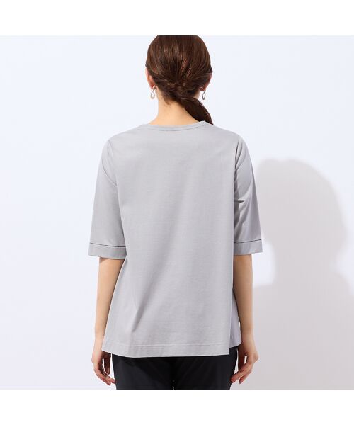 LOBJIE / ロブジェ カットソー | 【洗える】花刺繍AラインTシャツ | 詳細1