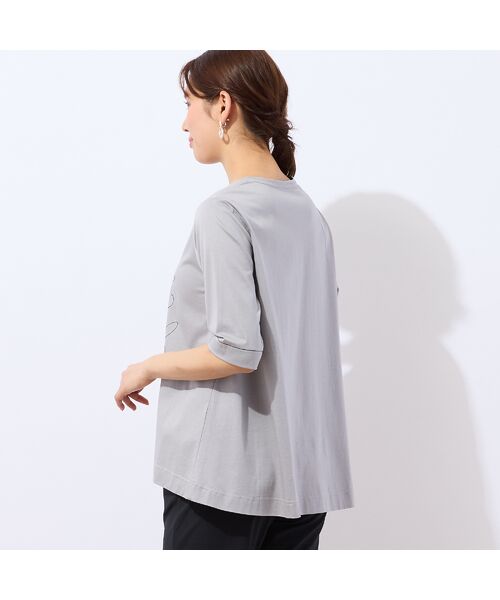 LOBJIE / ロブジェ カットソー | 【洗える】花刺繍AラインTシャツ | 詳細2