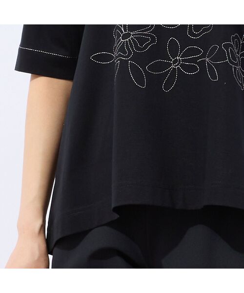 LOBJIE / ロブジェ カットソー | 【洗える】花刺繍AラインTシャツ | 詳細10