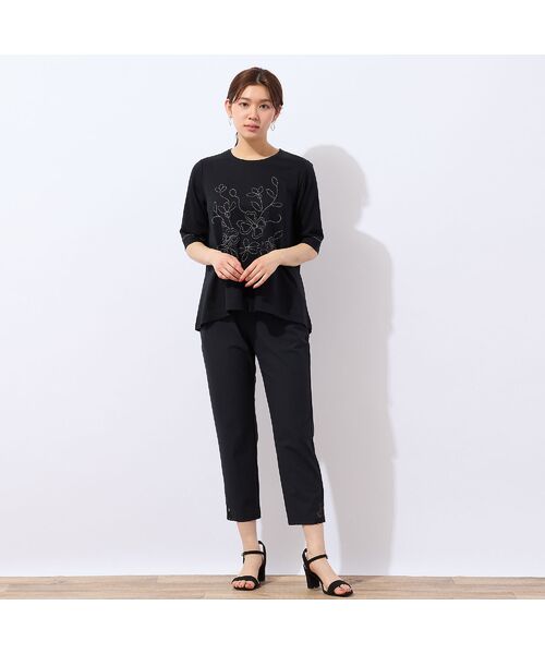 LOBJIE / ロブジェ カットソー | 【洗える】花刺繍AラインTシャツ | 詳細12