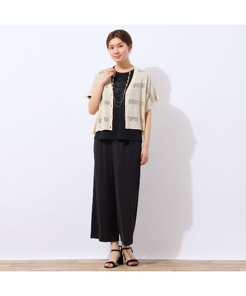 LOBJIE / ロブジェ カーディガン・ボレロ | シアーボーダーカーディガン | 詳細5