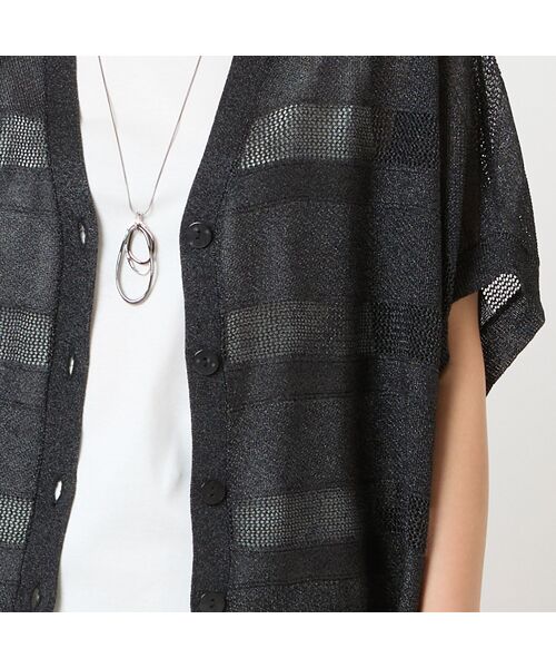 LOBJIE / ロブジェ カーディガン・ボレロ | シアーボーダーカーディガン | 詳細6