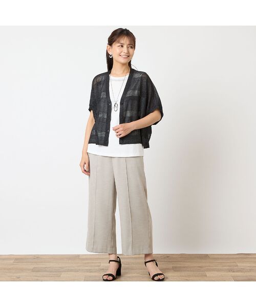 LOBJIE / ロブジェ カーディガン・ボレロ | シアーボーダーカーディガン | 詳細7