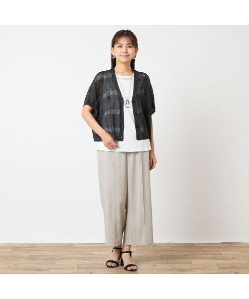 LOBJIE / ロブジェ カーディガン・ボレロ | シアーボーダーカーディガン | 詳細8