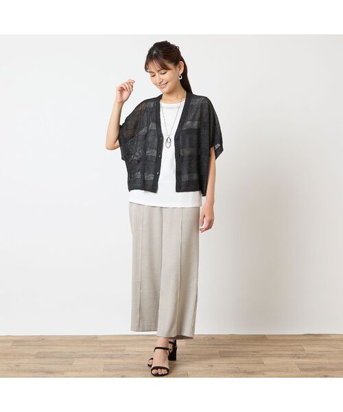 LOBJIE / ロブジェ カーディガン・ボレロ | シアーボーダーカーディガン | 詳細9