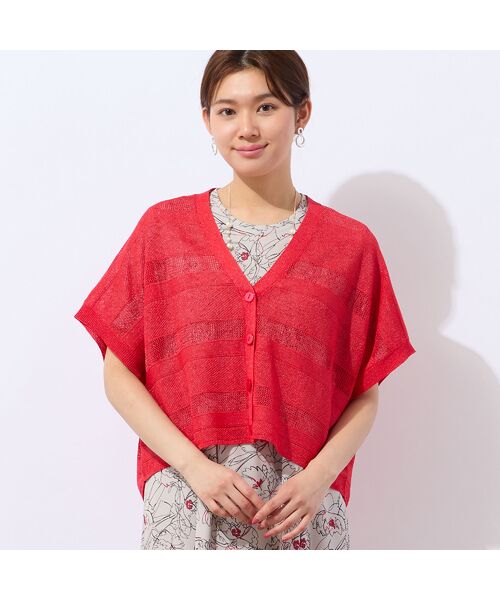 LOBJIE / ロブジェ カーディガン・ボレロ | シアーボーダーカーディガン | 詳細11