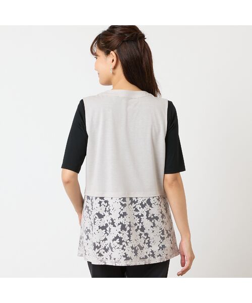 LOBJIE / ロブジェ ベスト | 【洗える・アンサンブル可・日本製】裾花柄ベスト | 詳細2