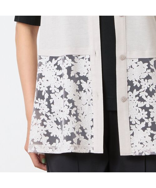 LOBJIE / ロブジェ ベスト | 【洗える・アンサンブル可・日本製】裾花柄ベスト | 詳細4