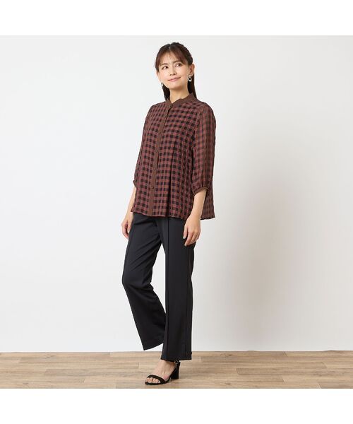 LOBJIE / ロブジェ シャツ・ブラウス | 【洗える】シアーギンガムチェックブラウス | 詳細8