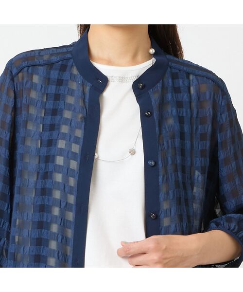 LOBJIE / ロブジェ シャツ・ブラウス | 【洗える】シアーギンガムチェックブラウス | 詳細11