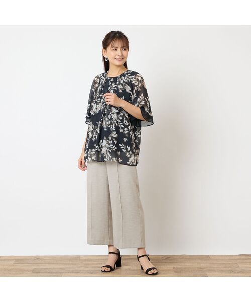 LOBJIE / ロブジェ シャツ・ブラウス | 【洗える】水彩花フレアブラウス | 詳細7