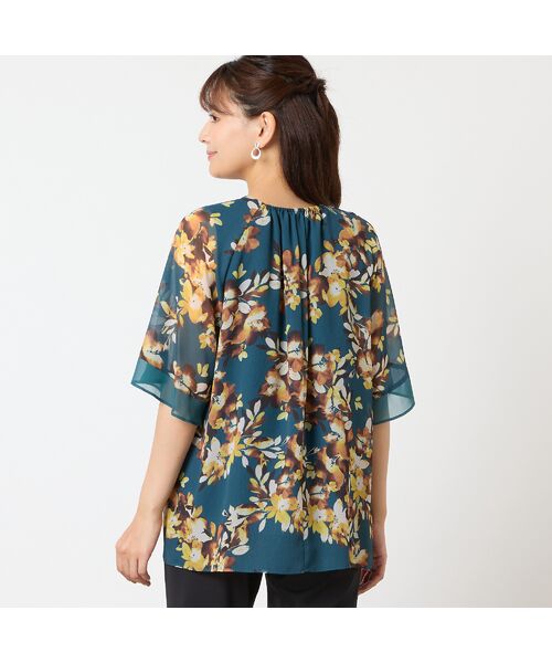 LOBJIE / ロブジェ シャツ・ブラウス | 【洗える】水彩花フレアブラウス | 詳細8