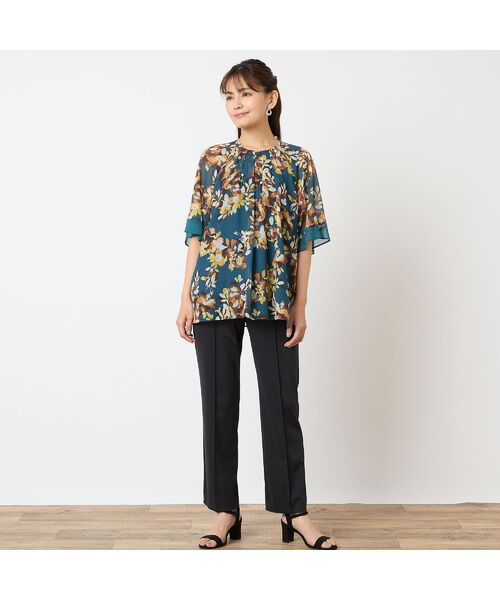 LOBJIE / ロブジェ シャツ・ブラウス | 【洗える】水彩花フレアブラウス | 詳細12