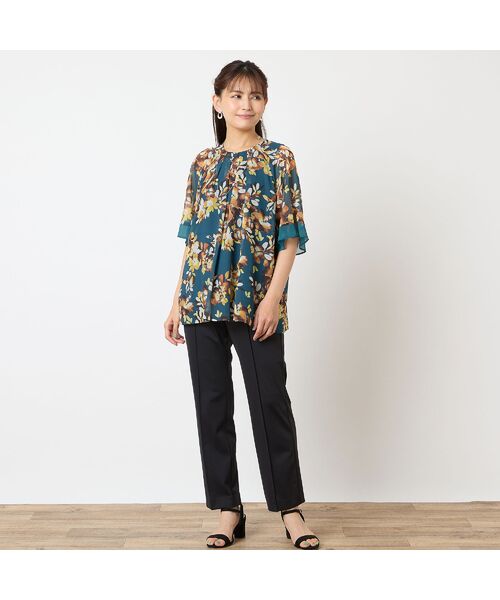 LOBJIE / ロブジェ シャツ・ブラウス | 【洗える】水彩花フレアブラウス | 詳細13