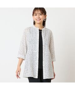 LOBJIE / ロブジェ シャツ・ブラウス | 【洗える・綿100%】ドット柄チュニックシャツ