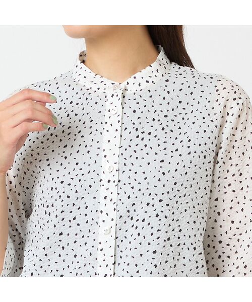 LOBJIE / ロブジェ シャツ・ブラウス | 【洗える・綿100%】ドット柄チュニックシャツ | 詳細3