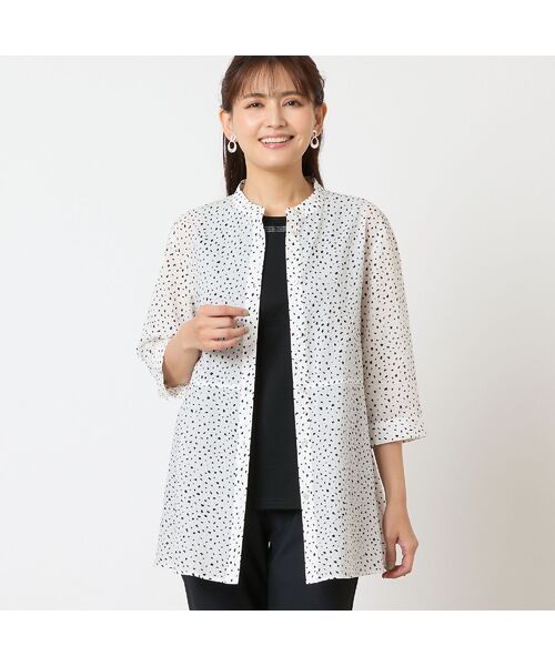 LOBJIE / ロブジェ シャツ・ブラウス | 【洗える・綿100%】ドット柄チュニックシャツ | 詳細5