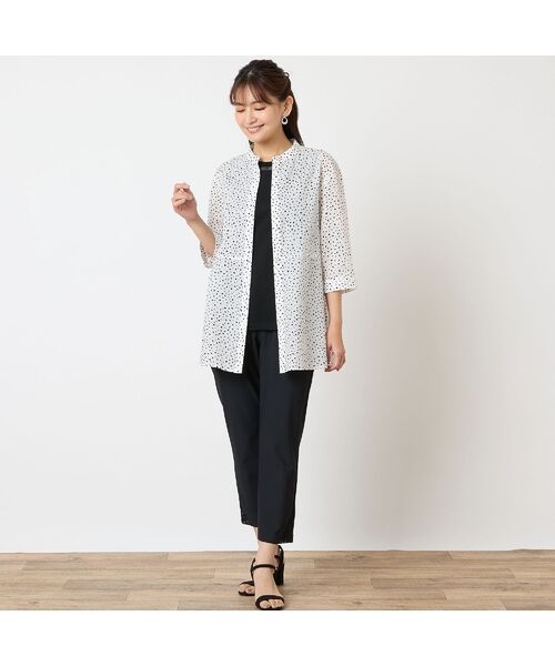 LOBJIE / ロブジェ シャツ・ブラウス | 【洗える・綿100%】ドット柄チュニックシャツ | 詳細6