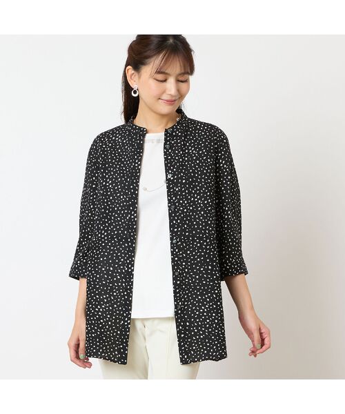 LOBJIE / ロブジェ シャツ・ブラウス | 【洗える・綿100%】ドット柄チュニックシャツ | 詳細9