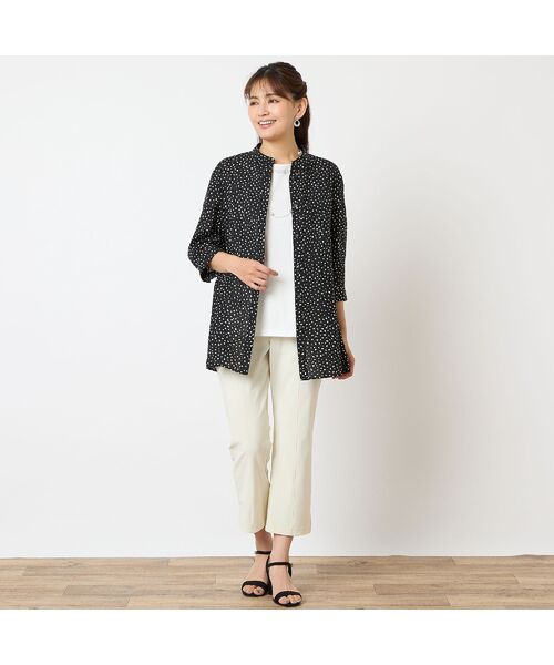 LOBJIE / ロブジェ シャツ・ブラウス | 【洗える・綿100%】ドット柄チュニックシャツ | 詳細14