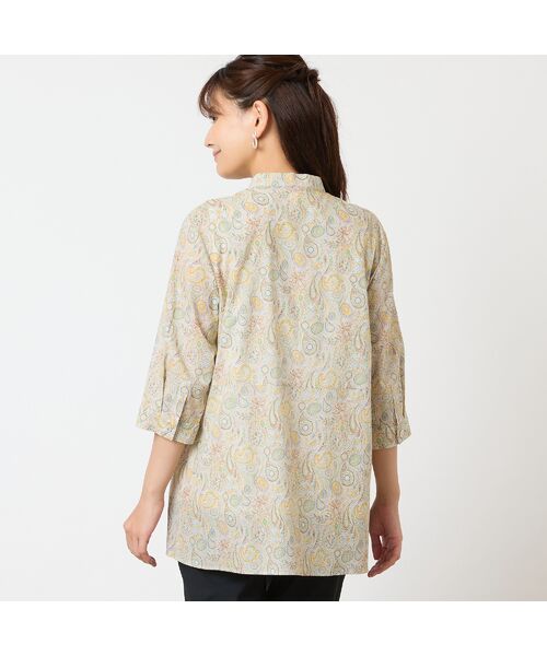 LOBJIE / ロブジェ シャツ・ブラウス | 【リバティプリント・洗える・綿100%】ペイズリー柄チュニックシャツ | 詳細1