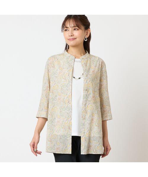 LOBJIE / ロブジェ シャツ・ブラウス | 【リバティプリント・洗える・綿100%】ペイズリー柄チュニックシャツ | 詳細3