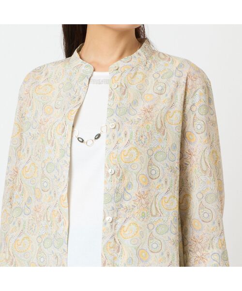 LOBJIE / ロブジェ シャツ・ブラウス | 【リバティプリント・洗える・綿100%】ペイズリー柄チュニックシャツ | 詳細4