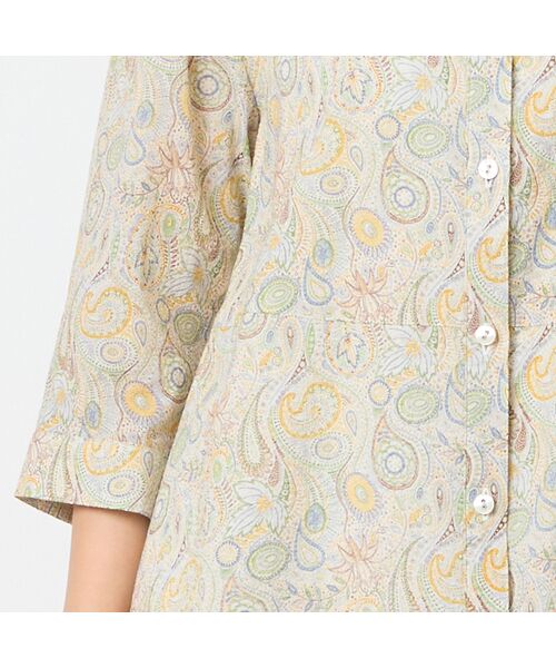LOBJIE / ロブジェ シャツ・ブラウス | 【リバティプリント・洗える・綿100%】ペイズリー柄チュニックシャツ | 詳細5