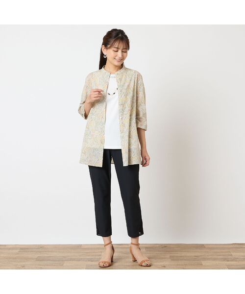 LOBJIE / ロブジェ シャツ・ブラウス | 【リバティプリント・洗える・綿100%】ペイズリー柄チュニックシャツ | 詳細7