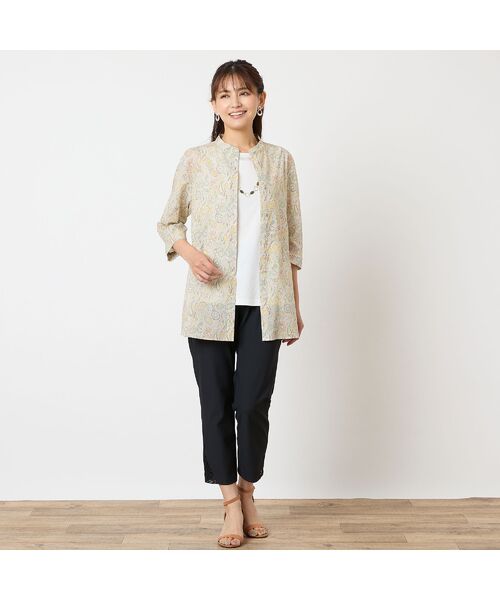 LOBJIE / ロブジェ シャツ・ブラウス | 【リバティプリント・洗える・綿100%】ペイズリー柄チュニックシャツ | 詳細8