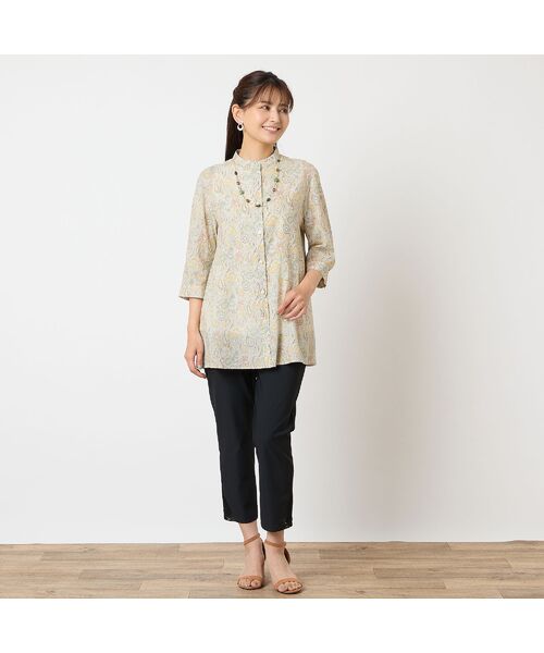 LOBJIE / ロブジェ シャツ・ブラウス | 【リバティプリント・洗える・綿100%】ペイズリー柄チュニックシャツ | 詳細9