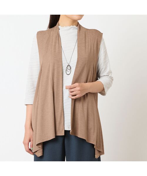 LOBJIE / ロブジェ ベスト | 【洗える】ドレープベスト | 詳細2