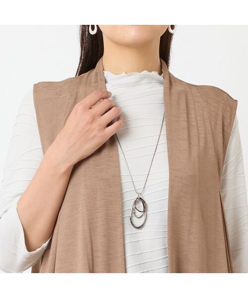 LOBJIE / ロブジェ ベスト | 【洗える】ドレープベスト | 詳細3