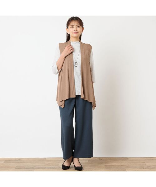 LOBJIE / ロブジェ ベスト | 【洗える】ドレープベスト | 詳細5