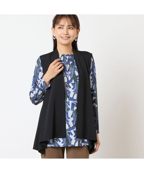 LOBJIE / ロブジェ ベスト | 【洗える】ドレープベスト | 詳細8